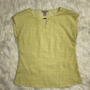 Banana republic geometric print sleeveless blouse